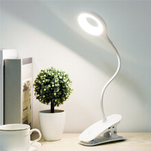 LED-Bureaulamp met Clip, USB-Opladen, Ingebouwde Lithiumbatterij, Aanraakgevoelige Dimfunctie, 3 Standen, Ideaal voor Leren en Lezen