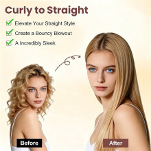 Hair Straightener Attachment Compatible with Airwrap Coanda 2x / HS09 Hair Curling Iron for Sleek Polished Straight Finish B
