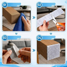 Self-Adhesive Roll 6m X 2 cm X 4 mm, Strips Self-Adhesive ,for Protect Couch Table Legs Chair Window Grey