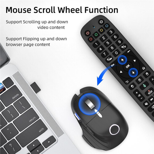 2.4G BT Dual Mode Backlit Remote with Air Mouse 44 Keys IR Learning RF Remote for Android TV Boxs  TV PC Projector 1