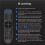 2.4G BT Dual Mode Backlit Remote with Air Mouse 44 Keys IR Learning RF Remote for Android TV Boxs  TV PC Projector 9