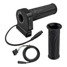 Electric Bike Throttle Grip with LCD Voltage Display & Cruise Control Full Twist Throttle for Jetson Haze, DYU Y16