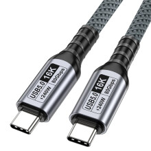 USB5 80Gbps USB-C Cable for 5/4 Cable USB5 Type-C to Type-C Cable 16K@60Hz Video PD 240W Fast Charging 0.
