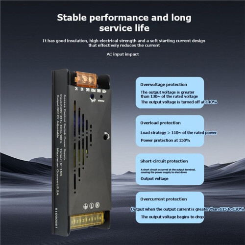 12V 5.2A High-Power Power Supply Controller for Facial Recognition Access Control,  Locks &  Attendance 2