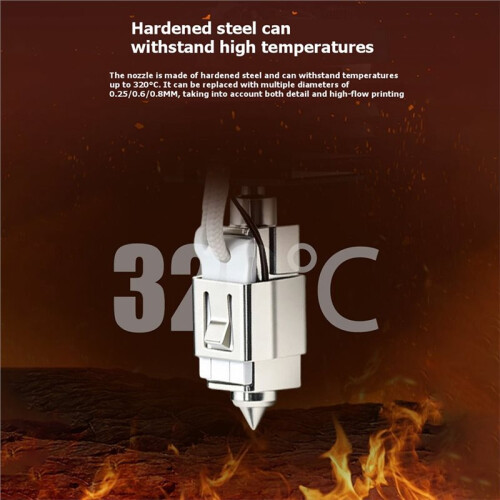 Hotend-Kit für Flashforge Creator 5/Creator 5 Pro Düsenbaugruppe C5/C5 Pro Extruder Hotend 3D-Druckerteile 0,4 mm 2