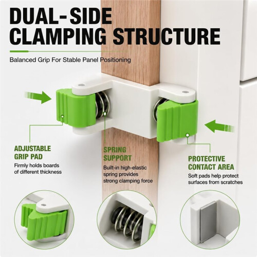 4pcs Woodworking Filler Board Installation Clamp for Cabinet Alignment and Panel Positioning 1