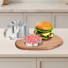 Sous Vide Hamburger Patties Cooking Rings for Immersion Circulator, Make 1/2 LB Hamburgers, Set of 6,304 Stainless Steel