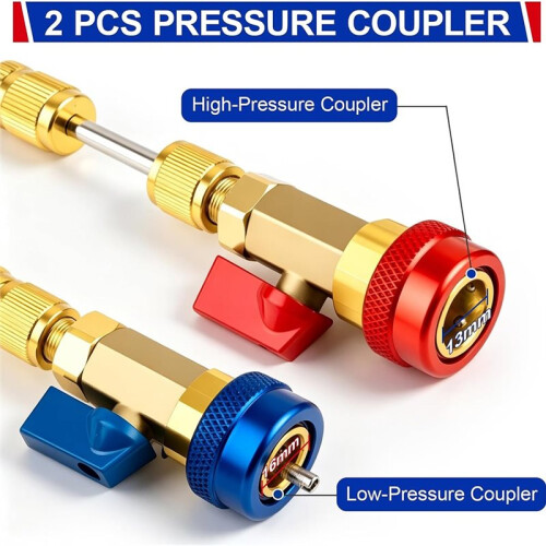 AC Valve Core Removal Tool Set, R134A Refrigerant System Tool for Car Air Conditioner 1