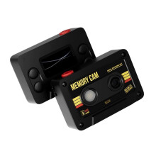 1080P Retro Cassette Tape Camera Campus Student Digital Camera Thumb Camera Can Take Photos and Video Recorder Black