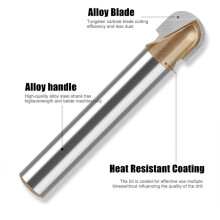 Bowl and Tray Router Bits, 1/4" Shank Carbide Juice  Round Nose RouterBit 1/4", 5/16", 3/8", 1/2" Cutting Diameter