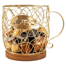 Kaffeekapselhalter, Großer Kapselkorb Aus Eisen mit Griff, für Küche, Bar und Büro