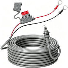 16.4FT Direct Battery Power Cable for Starlink , O Connecters Cable,18AWG Power Cable with Fuse Holder