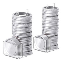 Mason Jar Lid Organizer for Wide & Regular Mouth Lids and Rings Easy Access Jar Lid Storage Rack, Space-Saving Holder