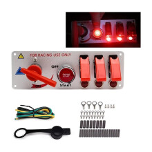 12-V-Auto-LED-Zündschalterpanel für Rennwagen, Motorstart-ein/Aus-Druckknopf, 5-in-1-Zündschalter