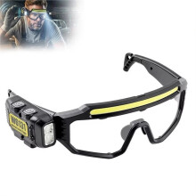 LED-Schutzbrille mit Intelligentem Bewegungssensor, Arbeitsleuchte, Wiederaufladbarem Typ-C-Anschluss und Stirnlampe