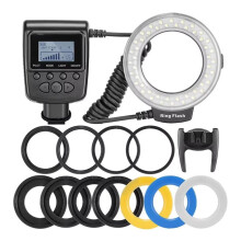 RF-550D Macro LED-Ringflitser voor , voor en DSLR-Camera'S, FC-100 Flitser (met 8 Adapterringen)