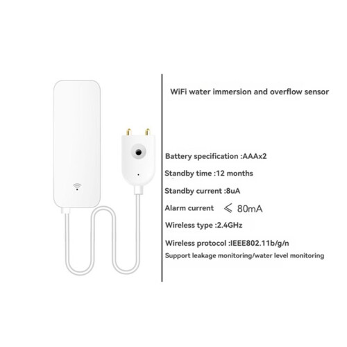 Tuya WIFI  Water Leak Sensor Water Overflow Level Detector Security Alarms System Flood Leakage Sensor 2