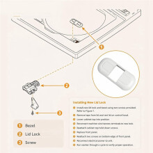 205222 Ensemble Verrouillage Du Couvercle Lave-Linge Interrupteur Verrouillage Couvercle Remplacement pour Lave-Linge Chargement par Haut Speed Queen