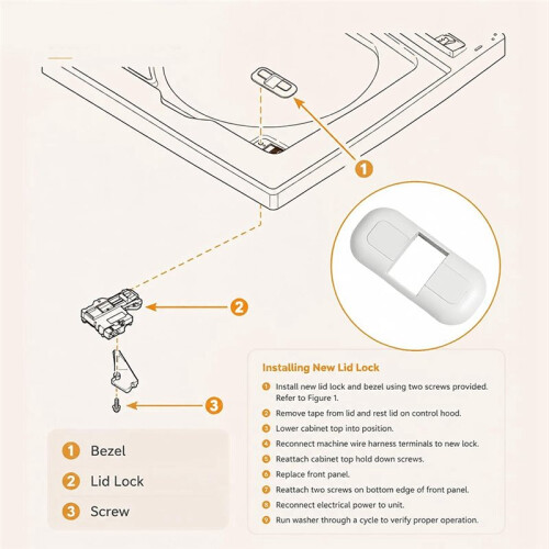 205222 Washer Lid Lock Assembly, Replacement Lid Lock  for Speed Queen   Top-Load Washing Machine