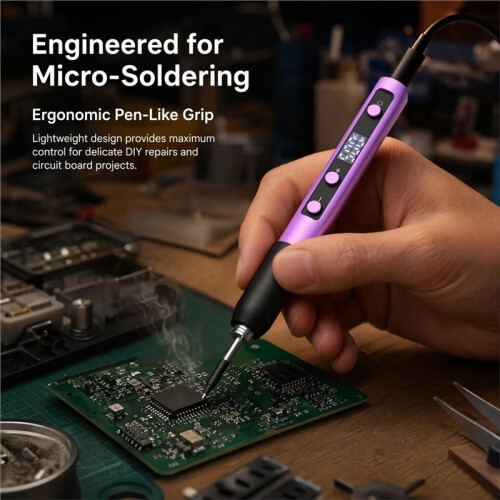 USB Portable Digital Display Soldering Iron Kit with Fast Heating, Adjustable Temperature, and Plug-in Design 1