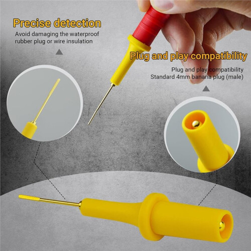 High-Current Back-Pin Test Probe 4mm Male Banana Plug Needle Probe for Automotive Sensor Circuit Multimeter Testing 1
