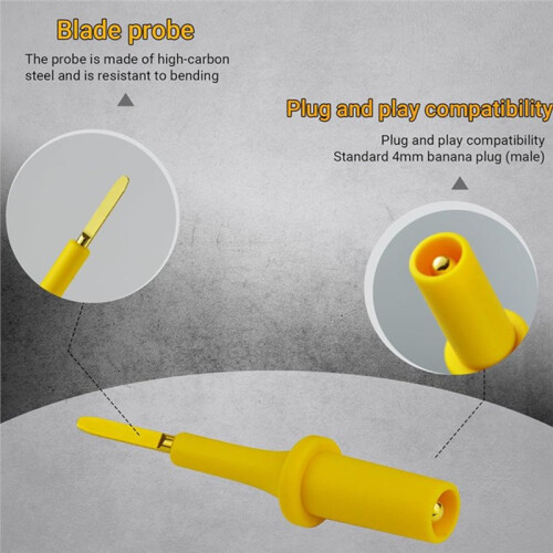 High-Current Back-Pin Test Probe 4mm Male Banana Plug Needle Probe for Automotive Sensor Circuit Multimeter Testing 2