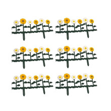 Pack of 6 Sunflower Garden Fence Decorative Plastic Landscape Edging Border Panels for Lawn Flowerbeds Yard