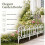 6 Pack Plastic Garden Fence Edging Border Modular Interlocking Plastic Fence Panels White 7