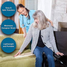 Wood Slide Transfer Board with 2 Cut Out Handles Made of Heavy-Duty HardWood,Mobility Aid for Senior and Handicap