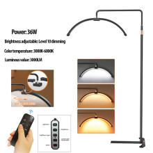 Lampe de beauté LED en forme de demi-lune rotative, 3000K-6000K, lumière de remplissage pour extension de cils et photographie