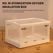 Cage de thérapie à l'oxygène portable pour animaux, transporteur pliable transparent avec masque de nébulisation, taille M