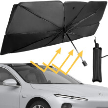 LEIBOO Pare-soleil Voiture en Forme de Parapluie, 145 x 79 cm, Pliable et Résistant aux UV