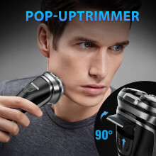 Blackstone Plus Rasoir Électrique pour Homme, Tête Flottante 3D, Imperméable IPX7, Rechargeable USB-C, avec Tondeuse Intégrée