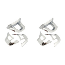 6 Pcs/Set Car Steering Wheel Decoration Cover Trim Sticker Fit for 2008 208 308 2014-2018 Bright Silver