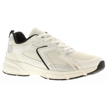 (White, 12 (Adults')) SURGE Mens Trainers Rev Lace Up white silver UK Size