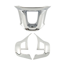 6 Pcs/Set Car Steering Wheel Decoration Cover Trim Sticker Fit for 2008 208 308 2014-2018 Bright Silver