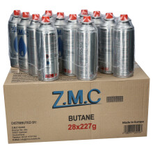 ZMC Lot de 28 Cartouches de Gaz Butane MSF-1a 227g avec Verrouillage à Baïonnette pour Réchauds de Camping et Brûleurs