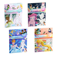 (Single at random) Disney Enchanted Princesses - Colouring Books with Stickers