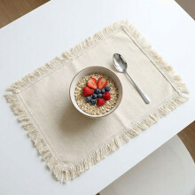 Cotton Style Nordic Linen Square Placemat With Heatresistant Kitchen For Surface