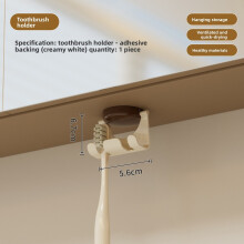 (Brown Toothbrush Holder)Toothbrush Cup Wall Organizer With Magnetic Connection For Decor Bathroom