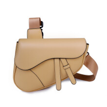 Sac Bandoulière de Style Selle pour Homme, Sac à Épaule Léger à Fermeture Éclair, Couleur Kaki