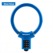 (Blue) Pvc Lock Bike With Fourdigit Code For Enhanced Security Cyclist And Convenience