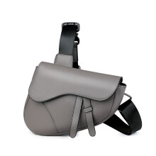 Sacoche de Selle Homme, Sac Bandoulière à Fermeture Éclair, Gris, Léger et Décontracté