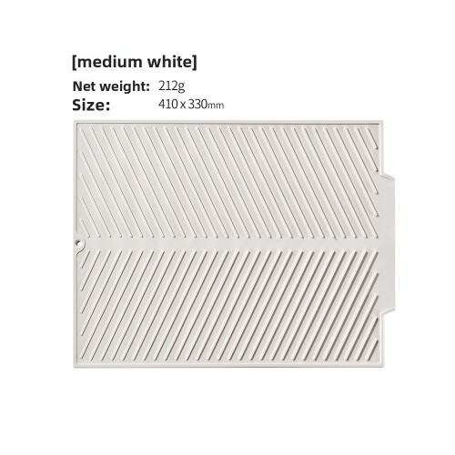 (White 410x330mm)Silicone Sink Counter Protector With Absorbent Surface For Kitchen Poolside Use