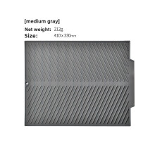 (Gray 410x330mm)Silicone Sink Counter Protector With Absorbent Surface For Kitchen Poolside Use