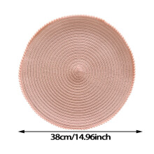 (Pink)Nordic Cotton Dining Mats With Heatresistant Surface For Kitchen Decoration