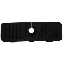 (Black)Antislip Silicone Sink Mat For Kitchen Counter Splash Prevention Drainage And