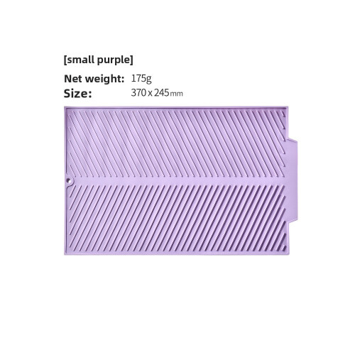 (Purple 370x245mm)Silicone Sink Counter Protector With Absorbent Surface For Kitchen Use Poolside
