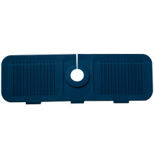 (Navy Blue)Tapis d'évier en silicone antidérapant pour comptoir de cuisine prévention des éclaboussures drainage et