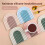 (Gradient Blue)Family Kitchen Rainbow Silicone Coaster Nonslip Heatproof Tpr Table Protector 2